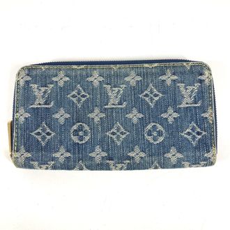 Louis Vuitton Monogram Denim Blue Monogram Denim Long Wallet (Bi-Fold) (Pre-Owned)