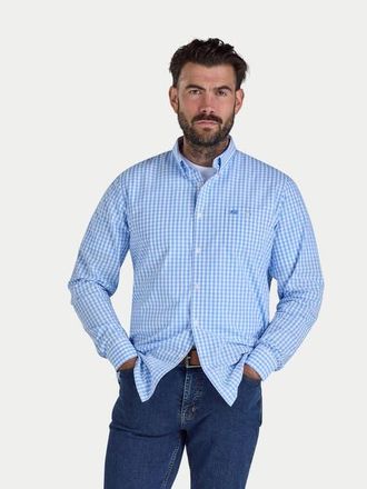 Raging Bull Classic Long Sleeve Gingham Shirt in Sky Blue at Nordstrom, Size Xxx-Large