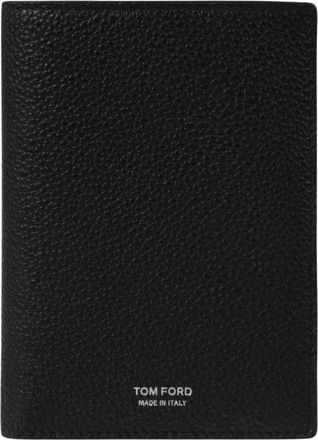 Tom Ford Portemonnee met klep - Heren - Portefeuilles - Zwart - ONE Size - Leer - Accessoires