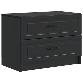 vidaXL Armario De Noche Negro 62 X 34,5 X 44,5 Cm Madera De Ingenier&iacute;a Vidaxl