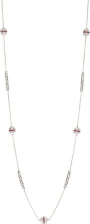 Officina Bernardi 18kt white gold Ophidia ruby necklace - women - 18kt White Gold/Ruby - 81 - Silver