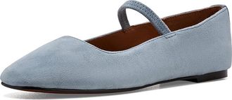 Madewell The Greta Ballet Flat In Suede Womens Shoes Serene Blue : 10.5 M