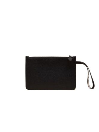 Burberry Leather Zip Pouch - Black