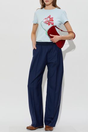 Kenzo T-shirt With Logo, Womens, Blue