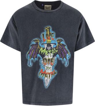 Gallery Dept. Classic Black T-Shirt With Round Neckline And Short Sleeves