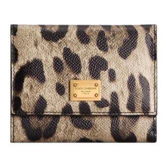 Dolce & Gabbana Wallets & Cardholders, female, Brown, Size: ONE SIZE Leopard-print Dauphine Wallet