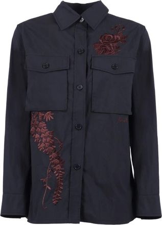 P.A.R.O.S.H. Shirts, female, Black, Size: XS Camicia C/Ricamo