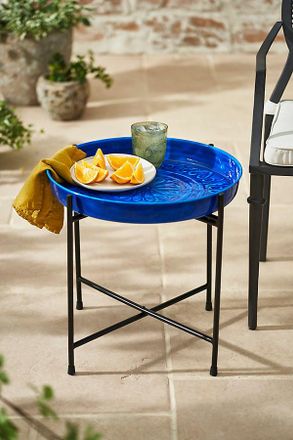 Terrain Tray Top Iron Side Table