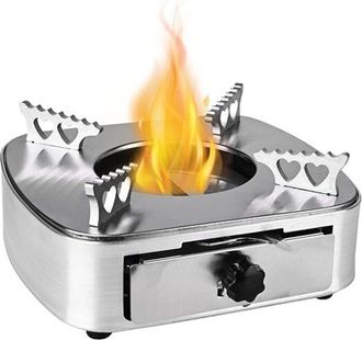 OEM Hornillo De Alcohol De Acero Inoxidable - Quemador De Alcohol Para Interiores Y Exteriores - Compacto Y Ligero - Se Puede Usar Con Alcohol S&oacute;lido Y L&iacute;