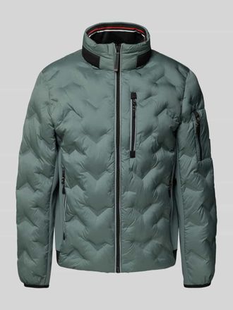 Tom Tailor Regular Fit Steppjacke mit verstaubarer Kapuze im Kragen in Schilf, Gr&ouml;&szlig;e L