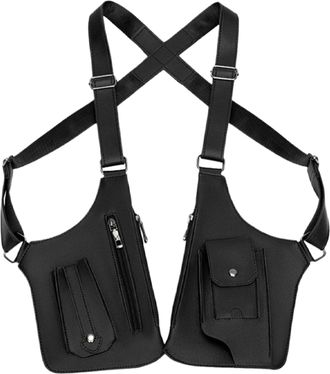 Generic Anti Theft Bag - Adjustable Leather Shoulder Bag, Double-Shoulder Pocket, Adjustable Shoulder Straps | Underarm Shoulders Holster Bags for Men, Travel