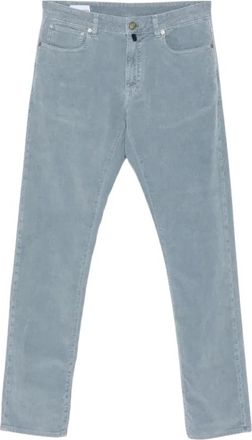Incotex Chino broeken - Heren - Straight fit broeken - Blauw - W38 - Katoen - Broeken