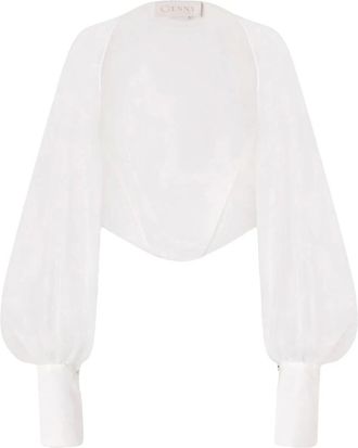 Genny Dames, Jassen, Wit, Maat: 2XS Zijde