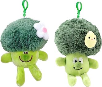 Generic Food Plush Toys - Bag Charm Broccoli Stuffed Doll | 13cm Fun Key Rings, Cute Accessories, Creative Pendants, Plush Keychain, Couple For Backpack Handb