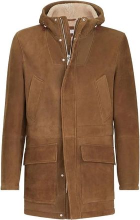 Brunello Cucinelli Mpmcu 2095 Jas - Heren - Jassen - Bruin - M - Jassen