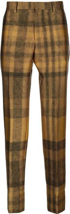 Moschino check-pattern tapered trousers - men - Polyamide/Polyester/Viscose - 48 - Yellow