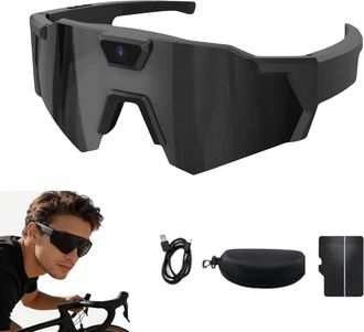 Generic 4K Smart Camera Sunglasses - 2026 Baseball Softball Glasses, 1080P 120&deg; Wide-Angle, for Men Women Outdoor Sports (Black)