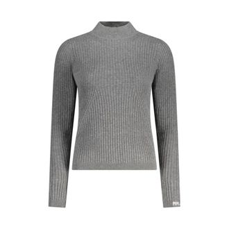 Pepe Jeans London Gebreide trui met hoge hals - Dames - Coltruien - Grijs - L - Katoen - Truien & Vesten