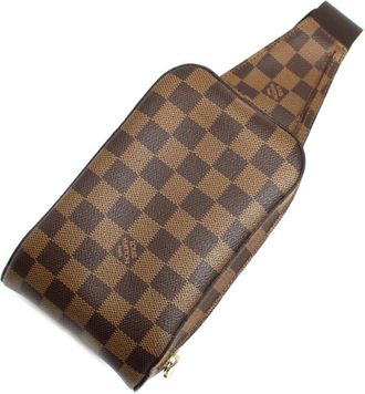 Louis Vuitton Gold Damier Canvas Sling Bag (Pre-Owned)