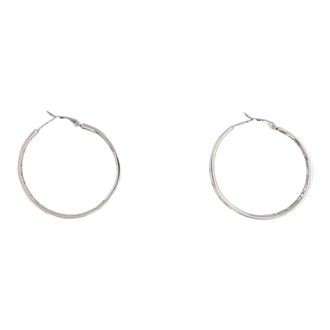 VETEMENTS Earrings, female, Gray, ONE SIZE, Logo Hoop Earrings