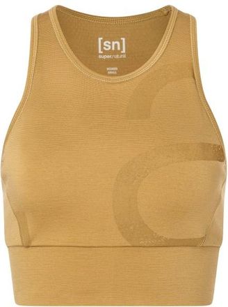 super.natural Capital Logo LF Top Sport-BH f&uuml;r Damen | beige