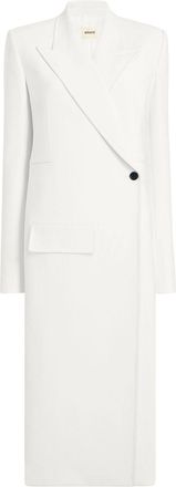 Khaite Cobble double-breasted long coat - women - Polyamide/Viscose - 2 - White