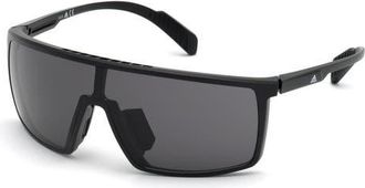 adidas 135mm Shield Sports Sunglasses in Sblk/smk at Nordstrom
