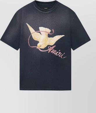 Amiri ribbon logo graphic crew neck t shirt
