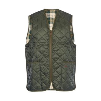 Barbour Vests, male, Green, Size: 2XS Gilet Quilted ZIP Liner