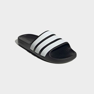 adidas Badesandale ADIDAS SPORTSWEAR FLOW ADILETTE, Gr. 40,5, schwarz-weiss (core schwarz, cloud wei&szlig;, core schwarz), Synthetik, Schuhe Badesandale, Badelats