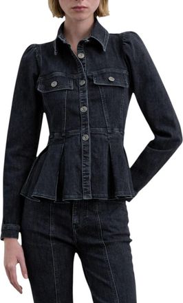 Scalpers Puffed Sleeve Denim Shirt in Darkgrey at Nordstrom, Size X-Large Eu