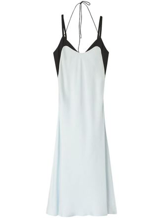 Jil Sander Abito midi con dettaglio a contrasto - Blu