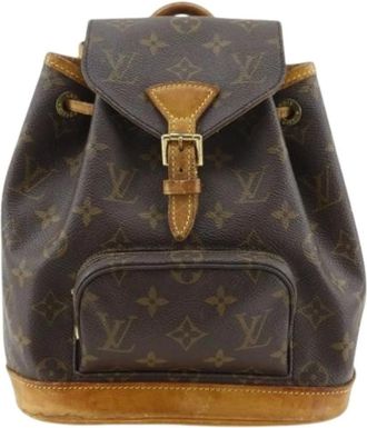 Louis Vuitton Pre-owned Backpacks, female, Brown, Size: ONE SIZE Pre-owned Mini Montsouris Monogram Backpack