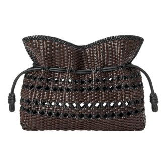 Loewe (WMNS) Loewe Medium Flamenco Clutch Black Brown A411FC1XDN-1103