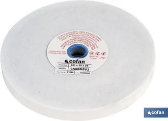 cofan Cofan - Muela Abras. Blanca 150x16x32 Gr.80, Muelas Abrasivas Color Blanco Alta Calidad (acero Alta Aleacci&oacute;n, Hss Y Aceros Para Herramientas) Para Tr