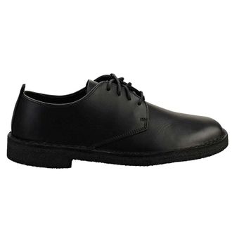 Clarks Desert London Leather Mens Lace Up Shoes - Black - Size:UK 9.5