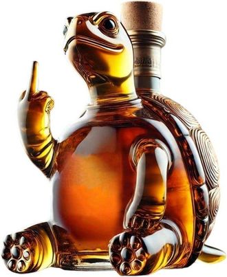 OEM Decantador De Whisky 3d (300 Ml), Vidrio Soplado A Mano, Botella Para Licores, Decoraci&oacute;n De Bar (tortuga)