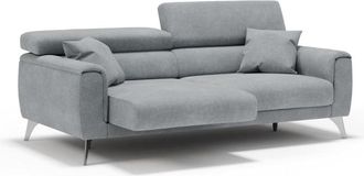 Divani.Store Sof&aacute; con asientos deslizantes impermeable 199 cm gris claro