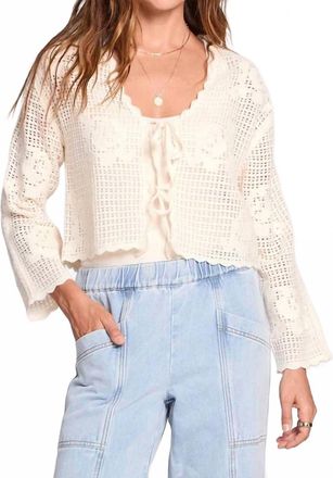 Saltwater Luxe Debb Cardigan In Ecru