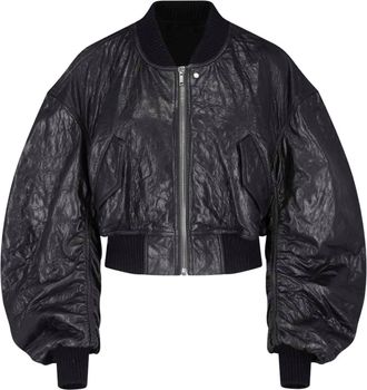 Rick Owens Giacca Bomber In Pelle Di Agnello
