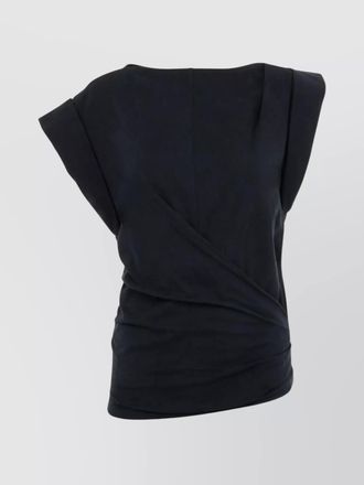 Isabel Marant draped asymmetric cotton t-shirt