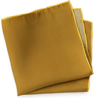Paul Fredrick Solid Silk Pocket Square