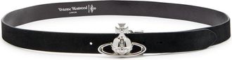 Vivienne Westwood Orb Suede Belt - Black - One Size