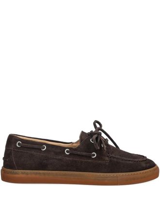 Copenhagen lace-up boat shoes - women - Calf Suede/Calf Leather/Calf Suede/Rubber - 37 - Brown