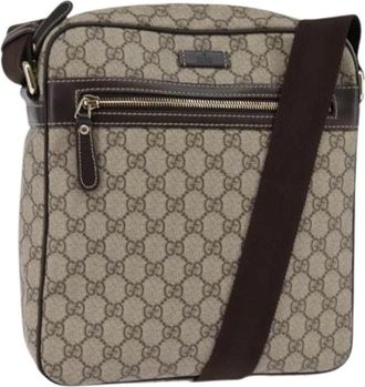 Gucci Pre-owned Canvas Cross Body Tas - Dames - Vintage Schoudertas - Beige - ONE Size - Vintage