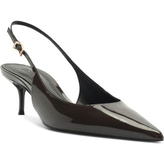 Schutz Paola Mid Slingback Pump in Dark Brown at Nordstrom, Size 8.5