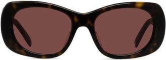 Givenchy 53mm Geometric Sunglasses in Dark Havana /Bordeaux at Nordstrom