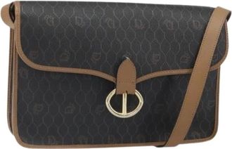 Dior Pre-owned Cross Body Bags, female, Brown, Size: ONE SIZE Pre-owned Vintage Honeycomb Shoulder Bag
