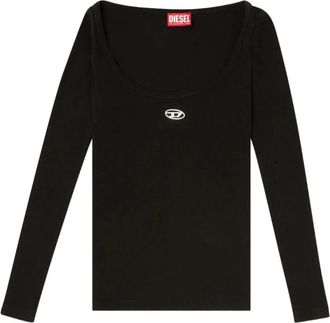 Diesel Long Sleeve Top - Dames - Longsleeves - Zwart - M - Katoen - Tops