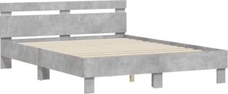 vidaXL Bed Frame without Mattress Concrete Grey 140x200 cm Vidaxl